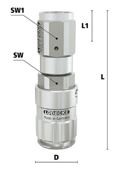 Cupla rapida racord furtun ESHGTE DN 13 cu guler sertizare fasung PHE din INOX 1.4305 DN= 19 mm
