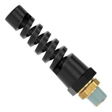 Racord fix furtun spiralat MODY cu filet conic exterior din alama MS 58 protectie PU filet R 3/8" 