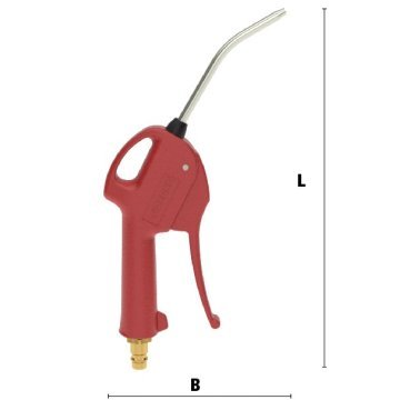 Pistol de suflare cu aer comprimat din plastomer teava suflare din metal racord cuplaj rapid DN 7.2
