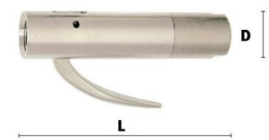 Robinet de suflare din aluminiu cu aer comprimat varianta lunga cu filet interior fara duza