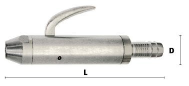Robinet de suflare din aluminiu cu aer comprimat versiunea Large Bore DN 19 mm