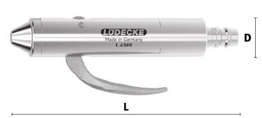 Robinet de suflare din INOX 1.4305 cu aer comprimat cu racord cuplaj rapid DN 7.2