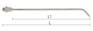 Duza cu prelungitor curbat pistol suflare DÜSE VDG L=115 mm