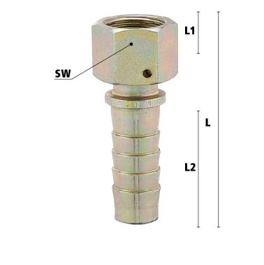 Niplu furtun de aburi cu filet interior din otel DIN EN 14 423 filet G 2