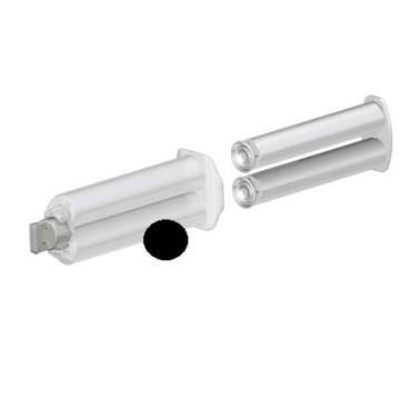 Seringa dubla 2K dozare adeziv bicomponent tip B din PP 25 ml 1:1 Negru