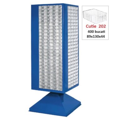 Dulap metalic rotativ cu 400 cutii Seria MT-202 albastru