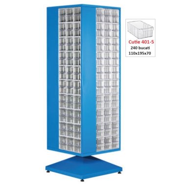 Dulap metalic rotativ cu 240 cutii Seria MT-401-240 albastru inchis