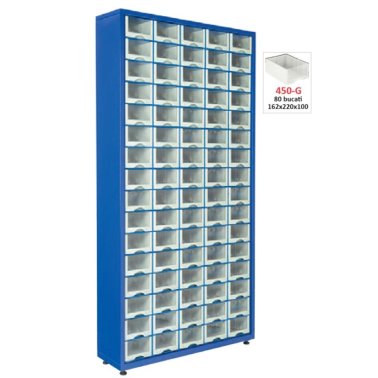 Dulap metalic fara usi cu 80 cutii Seria CKG-450 rosu