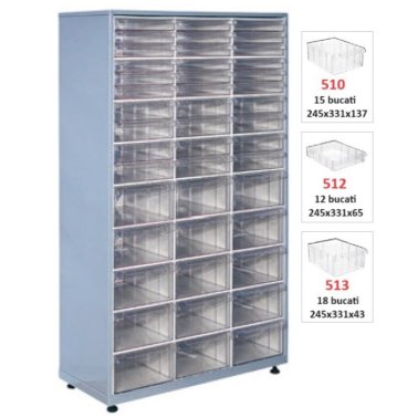 Dulap metalic fara usi cu 45 cutii Seria CKB-39 verde