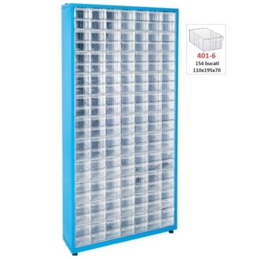Dulap metalic fara usi cu 154 cutii Seria CKTS-401 gri deschis
