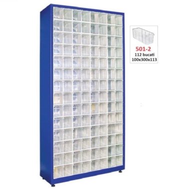 Dulap metalic fara usi cu 112 cutii Seria CKTS-501-S albastru inchis