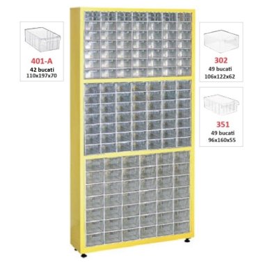 Dulap metalic fara usi cu 140 cutii Seria CKTS-SUPER-2 negru