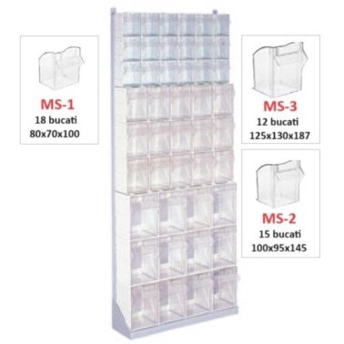 Dulap metalic fara usi cu 45 cutii Seria MD-45-S alb