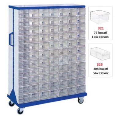 Dulap metalic mobil cu 385 cutii Seria CKS-321-325 verde