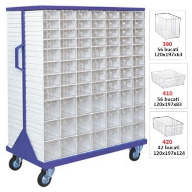 Dulap metalic mobil cu 154 cutii Seria CKS-SUPER verde