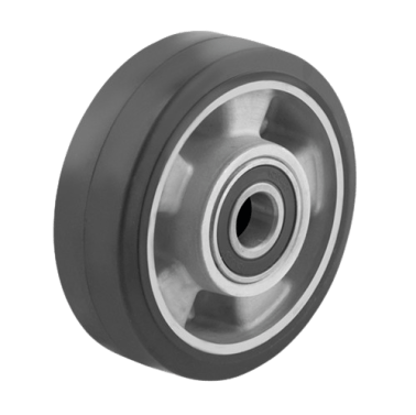 Roata cauciuc elastic, portanta WLL=200 kg, D=125 mm