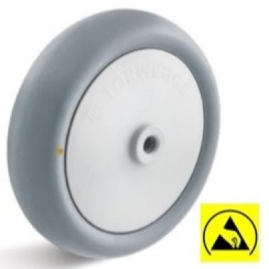 Roata ESD termoplast, rulment, WLL=80 kg, D=80 mm