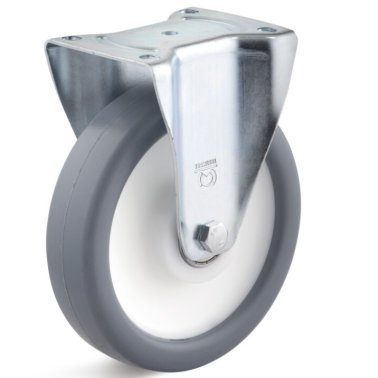 Roata cauciuc termoplastic, rulmenti cu bila, carcasa fixa, WLL=260 kg, D=160 mm