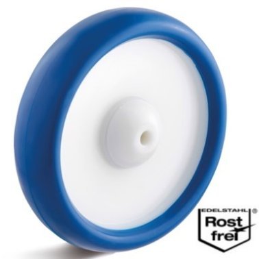 Roata poliuretan rigid, rulment din INOX, WLL=150 kg, D=100 mm