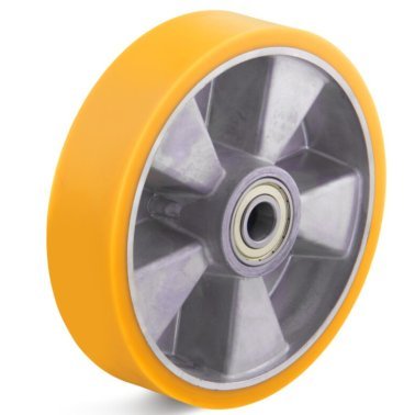 Roata poliuretan rigid, rulment cu bila, WLL=180 kg, D=80 mm