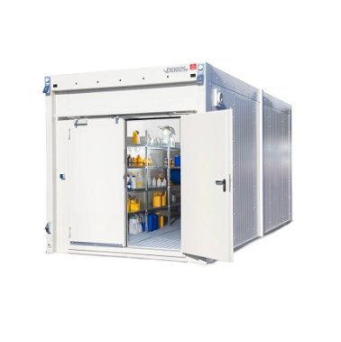 Container antifoc WFP-X 14 pentru depozitare recipiente mici si butoaie de 200 litri