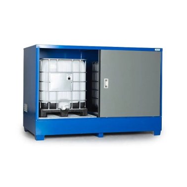 Dulap SteelSafe 2C depozitare butoaie 200 litri si IBC-uri