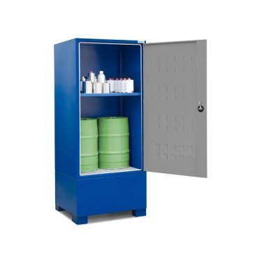 Dulap SteelSafe D2 depozitare 2 butoaie de 60 litri si recipiente mici