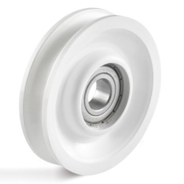 Roata pentru cablu din poliamida, rulment cu bila, WLL=137 kg, D=65 mm