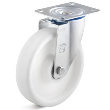 Roata polipropilena, rulmenti, carcasa pivotanta, WLL=200 kg, D=100 mm