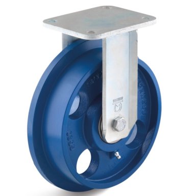 Roata din fonta cu buza de bandaj, rulment, carcasa fixa, WLL=400 kg, D=100 mm