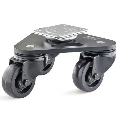 Roata tripla pivotanta SHOWBIZ din poliuretan rigid, WLL=450 kg, D=80 mm
