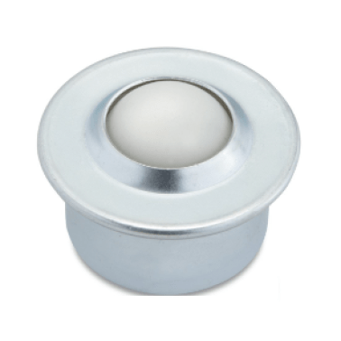 Rola de transfer cu guler, carcasa din tabla otel zincat, bila poliamida, WLL=25 kg