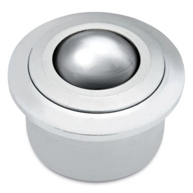 Rola de transfer cu guler, carcasa din otel zincat plin, bila INOX, WLL=100 kg