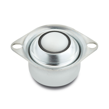 Rola de transfer cu flansa superioara, carcasa tabla otel zincat, bila poliamida, WLL=25 kg