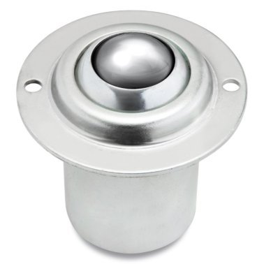 Rola de transfer cu flansa superioara si arc, carcasa tabla otel zincat, bila otel, WLL=50 kg