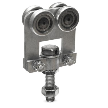 Carucior transport cu tija filetata varianta scurta sina C otel zincat H30