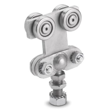 Carucior transport tija filetata articulata cu bila sina C otel zincat H50