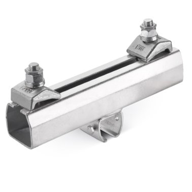 Suport canal profil T cu cleme reglabile sina C otel zincat H50 longitudinal