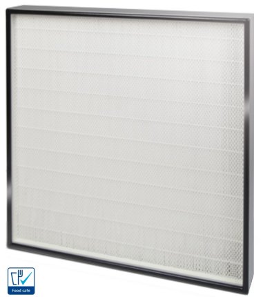 Filtru viledon HEPA rama aluminiu PU H=68mm clasa H14 debit 1200 m³/h