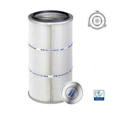 Cartus filtrant pentru praf viledon LP Pro montare Twist&Fix cu carlige debit 410 m³/h