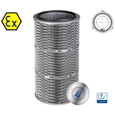 Cartus filtrant pentru praf ATEX viledon LP Pro AX montare cu carlige debit 790 m³/h