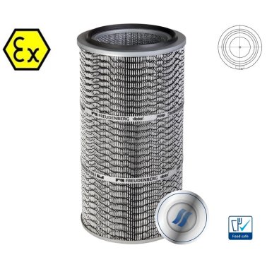 Cartus filtrant pentru praf ATEX viledon LP Pro AX montare DIN gaura centrala debit 850 m³/h