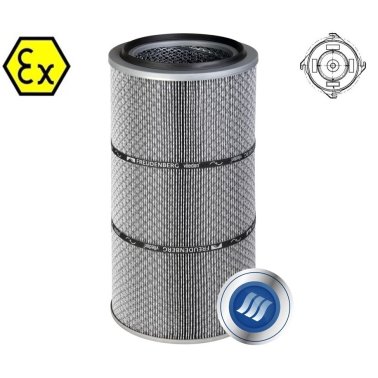 Cartus filtrant pentru praf ATEX viledon LP Complete AX montare Twist&Fix cu carlige debit 110 m³/h