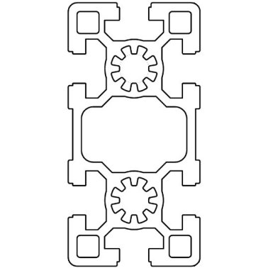 Profil aluminiu standard industrial 45x90 Seria 2, Sistem 45 Canal 10