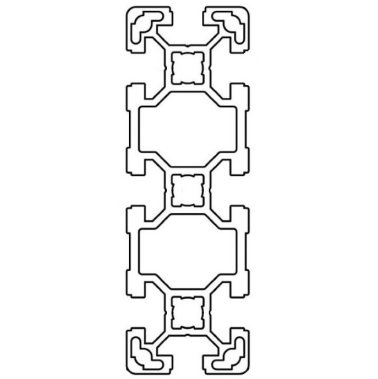 Profil aluminiu standard industrial 40x120 Seria 2, Sistem 40 LIGHT Canal 10