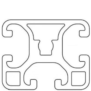 Profil aluminiu compatibil ITEM 40x32 Sistem 40 LIGHT Canal 8