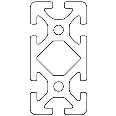 Profil aluminiu compatibil ITEM 40x80 Sistem 40 canal 8