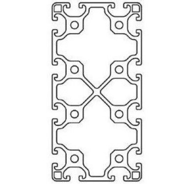 Profil aluminiu compatibil ITEM 80x160 Sistem 40 LIGHT canal 8