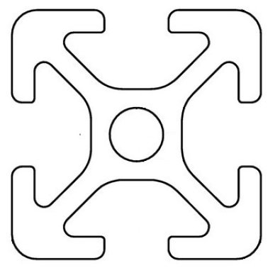 Profil aluminiu compatibil ITEM 20x20 Sistem 20 Canal 5, Lungime 3000mm
