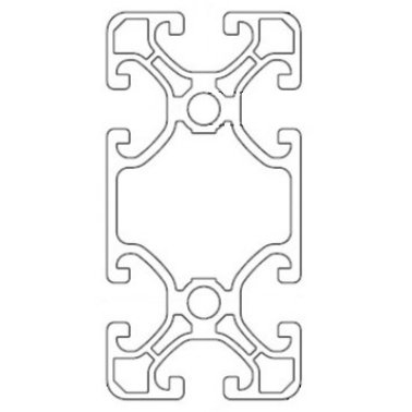Profil aluminiu compatibil ITEM 40x80 Sistem 40 ECO canal 8
